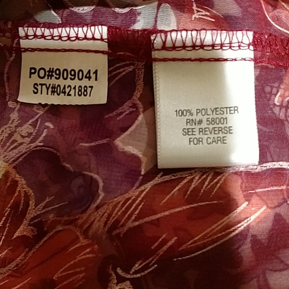 Croft & barrow semi sheer long sleeve top - Picture 6 of 6